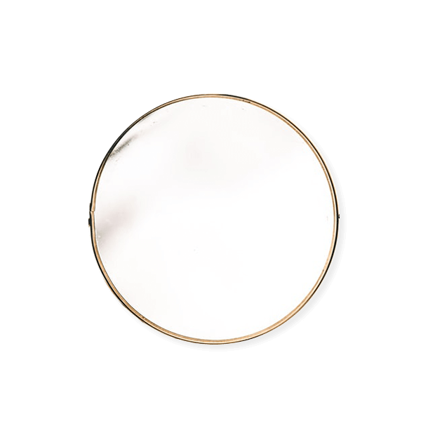 Bathroom Golden Ring Mirror